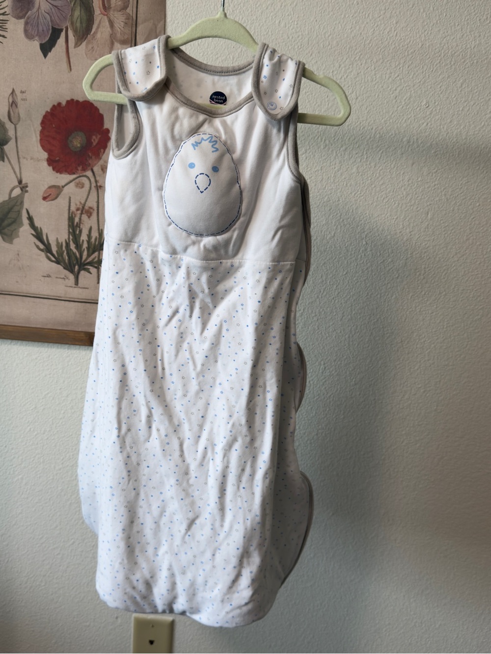 Nested Bean Zen Sack Classic Baby Sleep Sack Blue Stars Medium 6-15M
